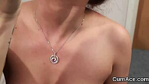 Peculiar Looker Gets Sperm Shot On Face, Swallowing Every Drop Of Jism