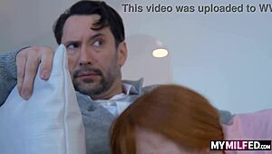 I see college girl Madi Collins deepthroating cock for cum in missonary