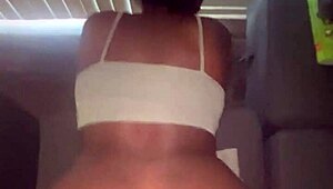 petite ebony nympho bent over for quick doggystyle fuck