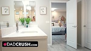 omg, this big-titted teen blondie loves pranking her stepdad with sloppy fun...