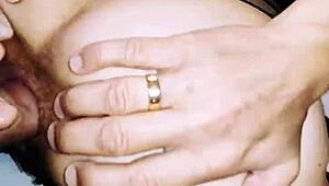 Erotic Wife in Fishnet Bodysuit Spreads Legs for Beautiful Anal POV