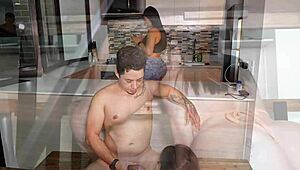 Sara Blonde And Salome Gil Engage In Rough Threesome Fucking.