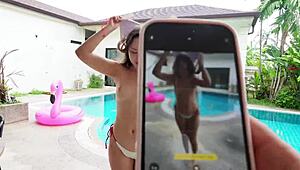 Stepsister snaps nude pics, begs bro for help