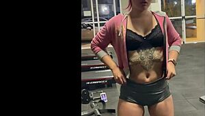 Personal trainer couldn’t resist and took me in the gym bathroom!