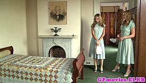 my soul burns watching vintage lesbian fingering in stockings with sensual antique vibes