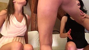 omg this crazy night turned into an epic lesbian party with teens 😍