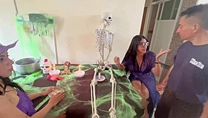 is halloween night filled with dripping wet sex and licking?