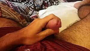 Skinny Young Girl Moans While Jerking Off Big Cock Solo. Homemade Fun.