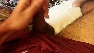 Skinny Young Girl Moans While Jerking Off Big Cock Solo. Homemade Fun.