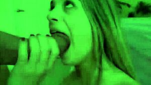 Tiny blonde stepdaughter climaxes on stepdad's huge cock POV