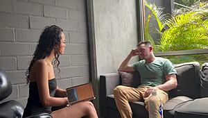 Sloppy Head and Raw Sex with Latina Therapist