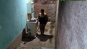 NAUGHTY NEIGHBOR FEELS PLEASURE TAKING CUMSHOT ON FACE