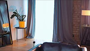 wow, her skinny body looks unreal doing yoga on webcam