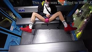 Tranny Flaunts Cock On Cablebus Exhibition!