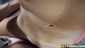 Athletic latina chloe amour gets dick in the garage from her friend