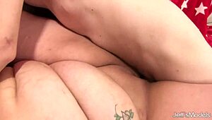 Curvy Latina Angelina with fat ass and big tits gets pounded doggystyle in steamy action