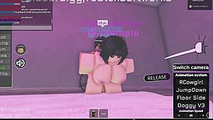 look at this hot roblox girl getting fucked with big tits
