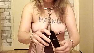 housewife takes hard belt slaps in intense auto-session