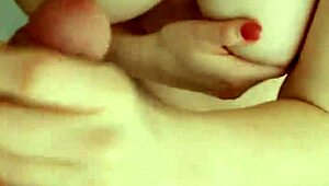 pov handjob with huge cum on tits