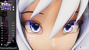 hentai vtuber elfie love doubles down hard!