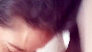 my beautiful latina girlfriend sucks my balls passionately