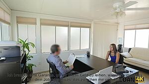 this guy in the office fucks the young student bent over during casting! 😈