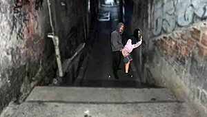 Latina teen hooks up with favela boss after funky street party. Their outdoor spanking heats up fast.