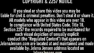 Brunette Jelena Jensen Tongue Fucks Hot Alice Wonder in Stockings