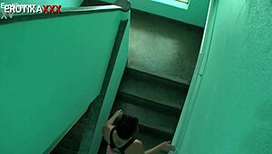 Sadira teases with tattooed body and big cock flashing