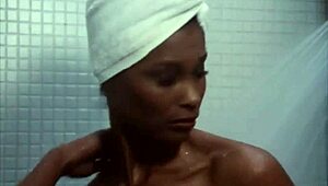 Kolchak the night stalker sexy ebony shower girl undresses in bathroom bedroom nude bathing high definition