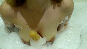 Wow! Lovely Milf Deep Sucking Big Rubber Dick in Sensual Solo Play!