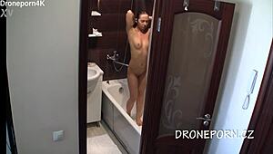Cute Teen Aurora Caught on Shower Spy Cam