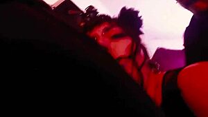 Tenshii Tushii demolished in doggystyle after cock sucking! 😈 Wild babe with natural tits and piercing gets interviewed.