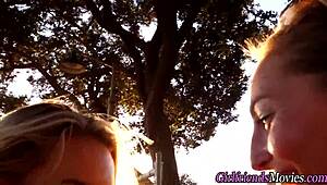 Pov teen babe with small tits licks pussy, fingering and masturbating in girl on girl action