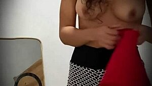 Ever seen a real hidden cam on a busty Colombian model?