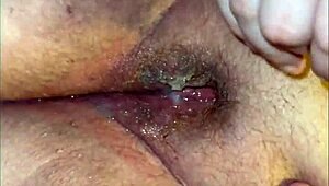 Huge cream pie awaits you from BBW milf couple's masturbation and cumshot