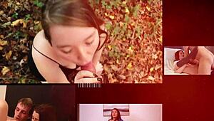 18 year old student passionately gives amazing head