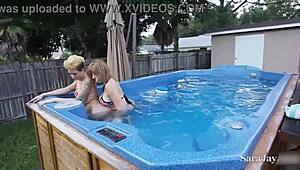 Lesbians Della Dane dominate with fierce tit play