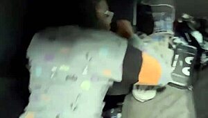 Spontaneous Rough Sex with Petite Ebony! Hair Pulling Action!