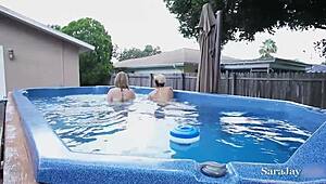 Lesbians Della Dane dominate with fierce tit play