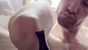 trimming sweaty armpits and chest after gym for photoshoot prep 😅