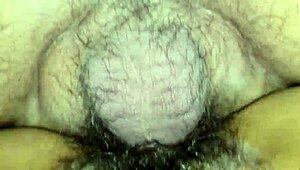 Hairy creamy pussy gets worked over in a steamy wife encounter.