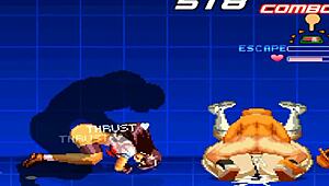 athena and chun li in anime dating game!