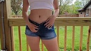 Slut Wife Bent Over In Backyard Garden Gets Caught Fucking Husband Doggy Style