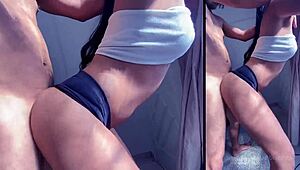 Look at this hot young thing with her shorts aside showing off that perfect ass