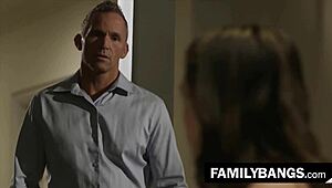 OMG, nerdy teen Gia Paige gets wrecked by old daddy Marcus London! Familybangs com ⭐ See this taboo oral! 😱