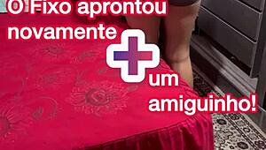 天哪，O Fixou带哥们换妻趴狂干Belinha！😲