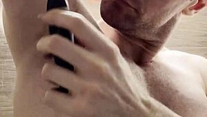 trimming sweaty armpits and chest after gym for photoshoot prep 😅