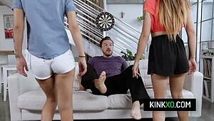 Hot Latina Teen Stepsiblings Kitty Carrera And Sofie Reyez In Threesome Blowjob Sex