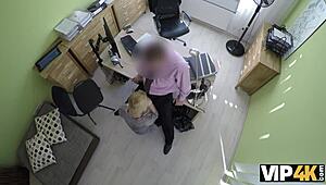 vip4k sweet blonde gives in to naughty loan agent